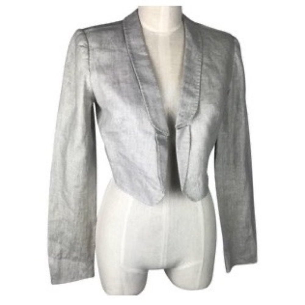 Robert Rodriguez cropped linen jacket, sz 4